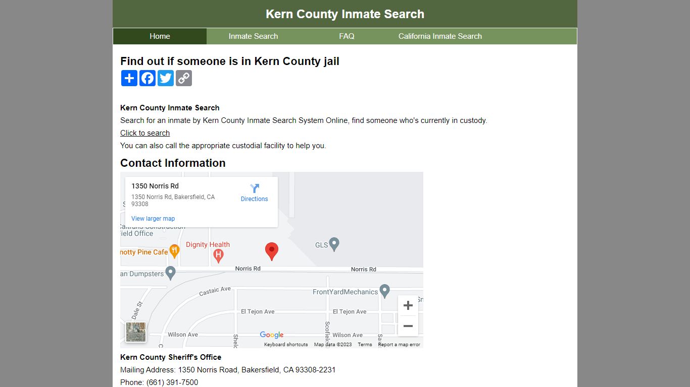 Kern County Inmate Search